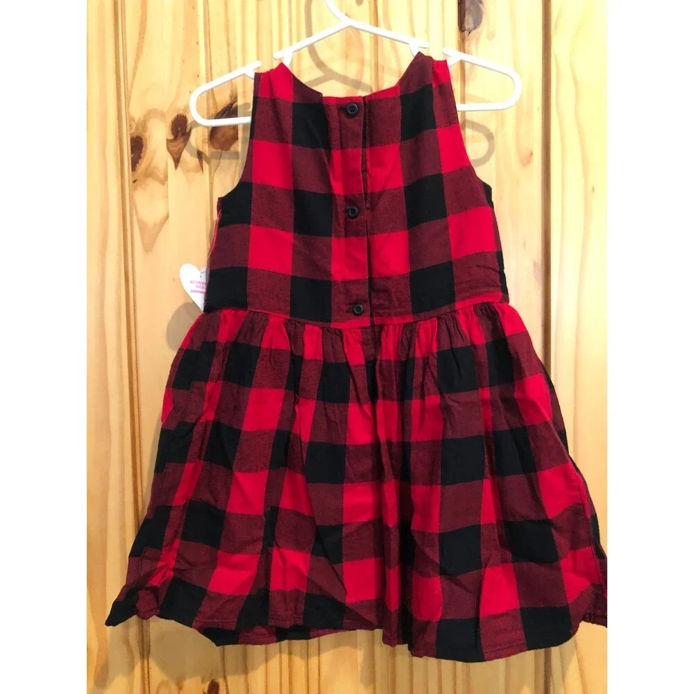 Toddler Girls Buffalo Plaid Dress -The Children’s Place - 3t